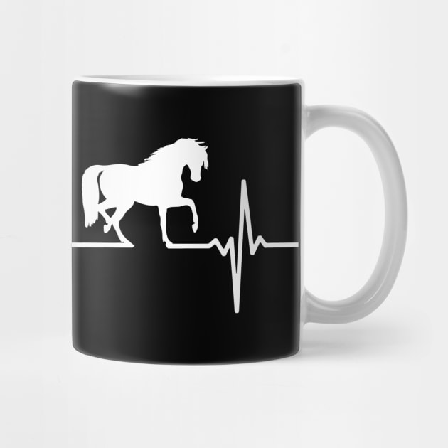 Horse Heartbeat Gift For Horse Lovers by OceanRadar